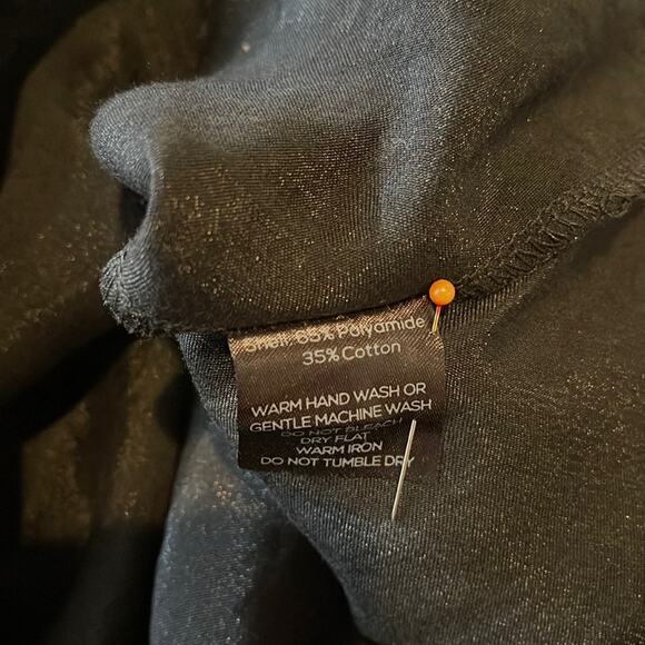 Rise of Dawn Spaghetti Strap Slip Maxi Dress Black Shimmering Size XS NWT - Picture 10 of 13